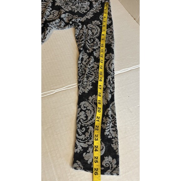 Denim & Supply Ralph Lauren Top Womens L Black Gray Sheer Gauze Romantic Floral - Picture 9 of 10